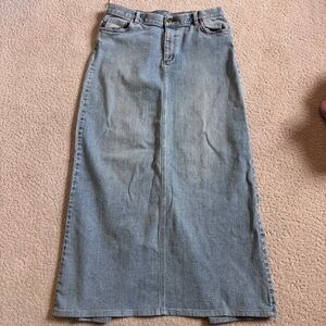 Lauren Jeans Co. Ralph Lauren Vintage Women Denim Maxi Jean Skirt Size 10